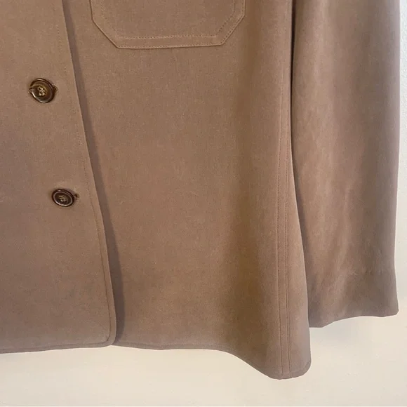 Jones New York 100% Silk Blazer Jacket Mocha Brown - Picture 5 of 12